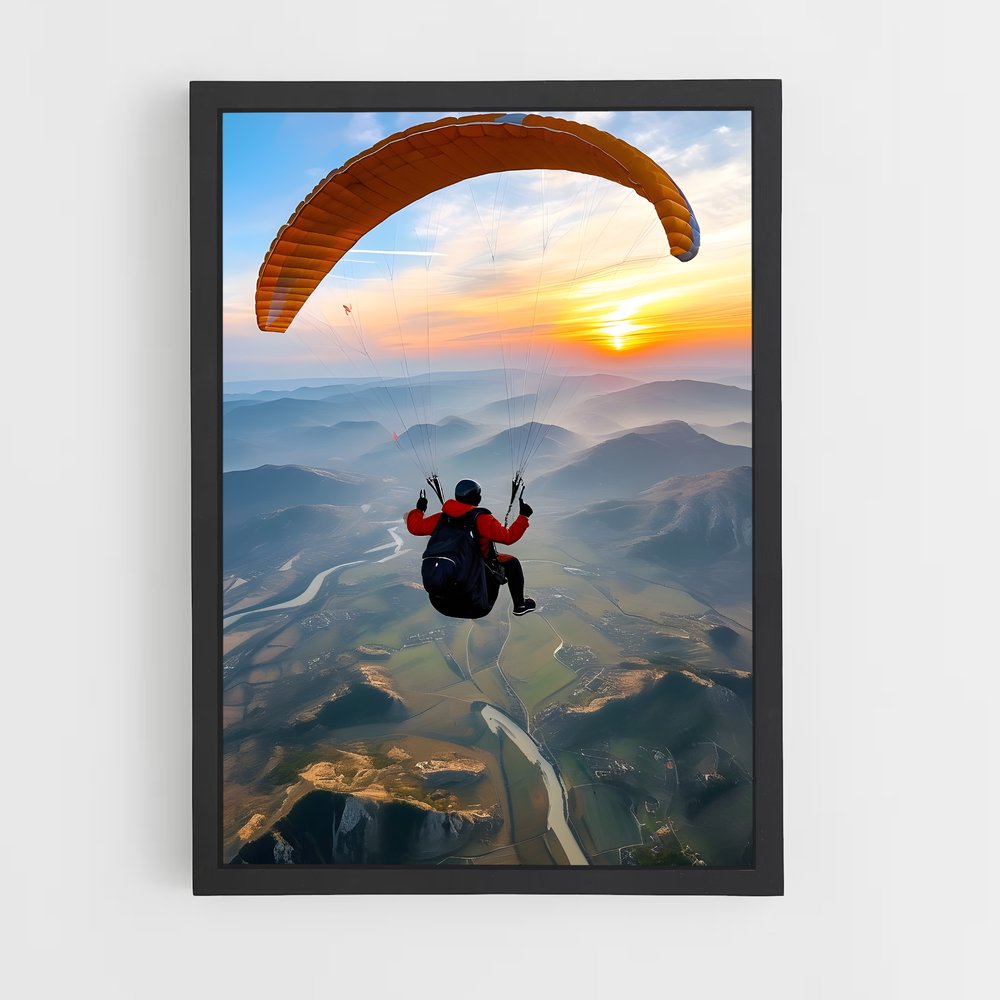 Poster Paragliding sommets – affiche Parapente (vue 2)