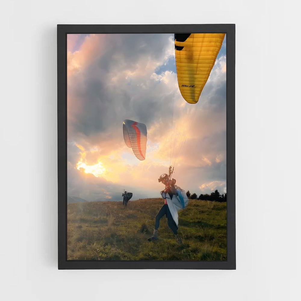 Poster Paragliding rêves – affiche Parapente (vue 2)