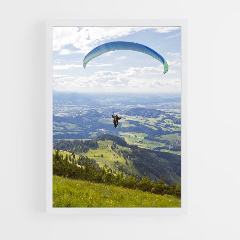Poster Paragliding de cimes – affiche Parapente (vue 3)
