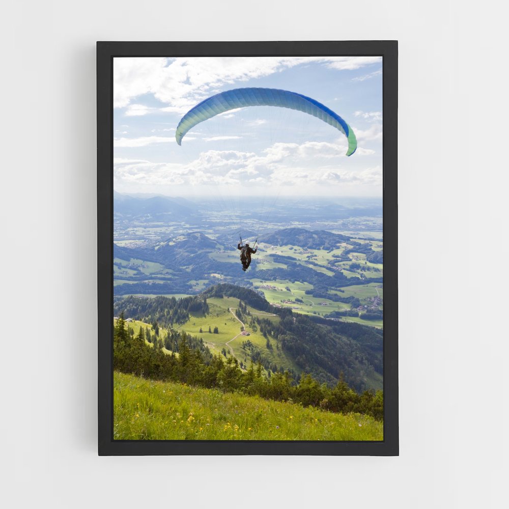 Poster Paragliding de cimes – affiche Parapente (vue 2)