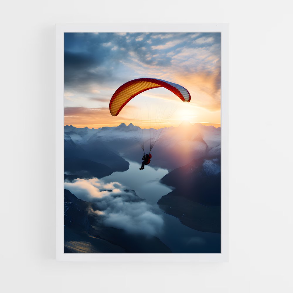 Poster Paragliding cimes – affiche Parapente (vue 3)