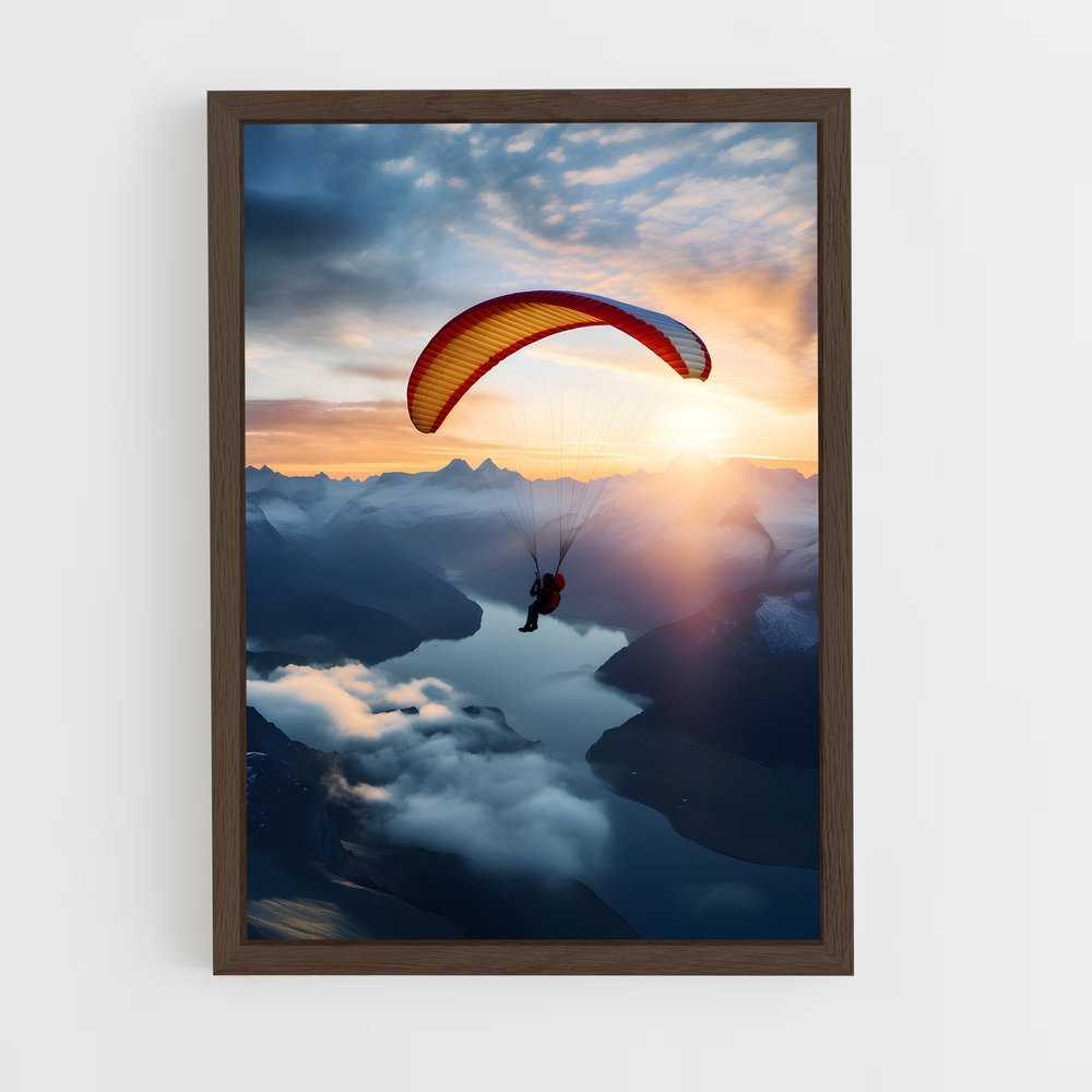 Poster Paragliding cimes – affiche Parapente (vue 5)