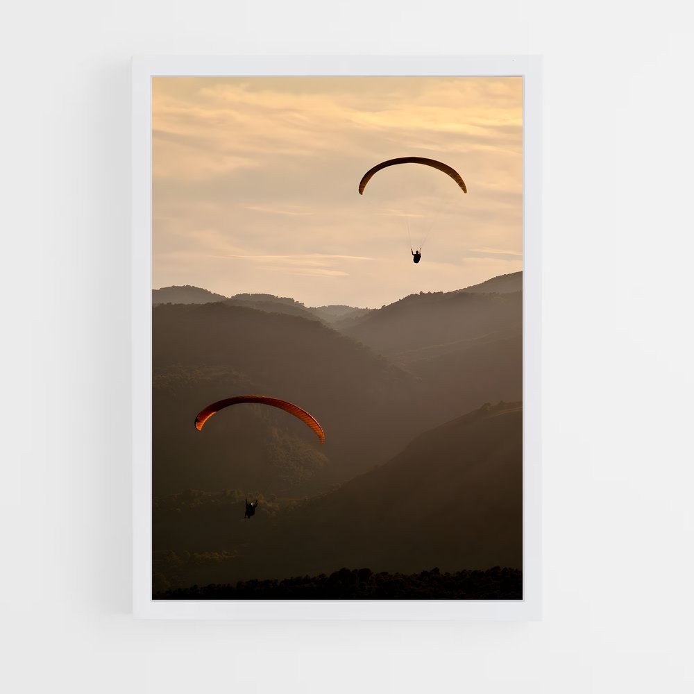 Poster Survol Éthéré – affiche Parapente (vue 3)