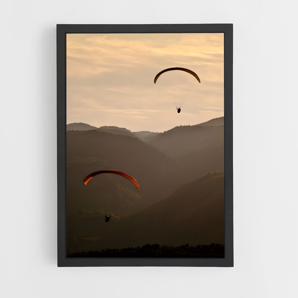Poster Survol Éthéré – affiche Parapente (vue 2)