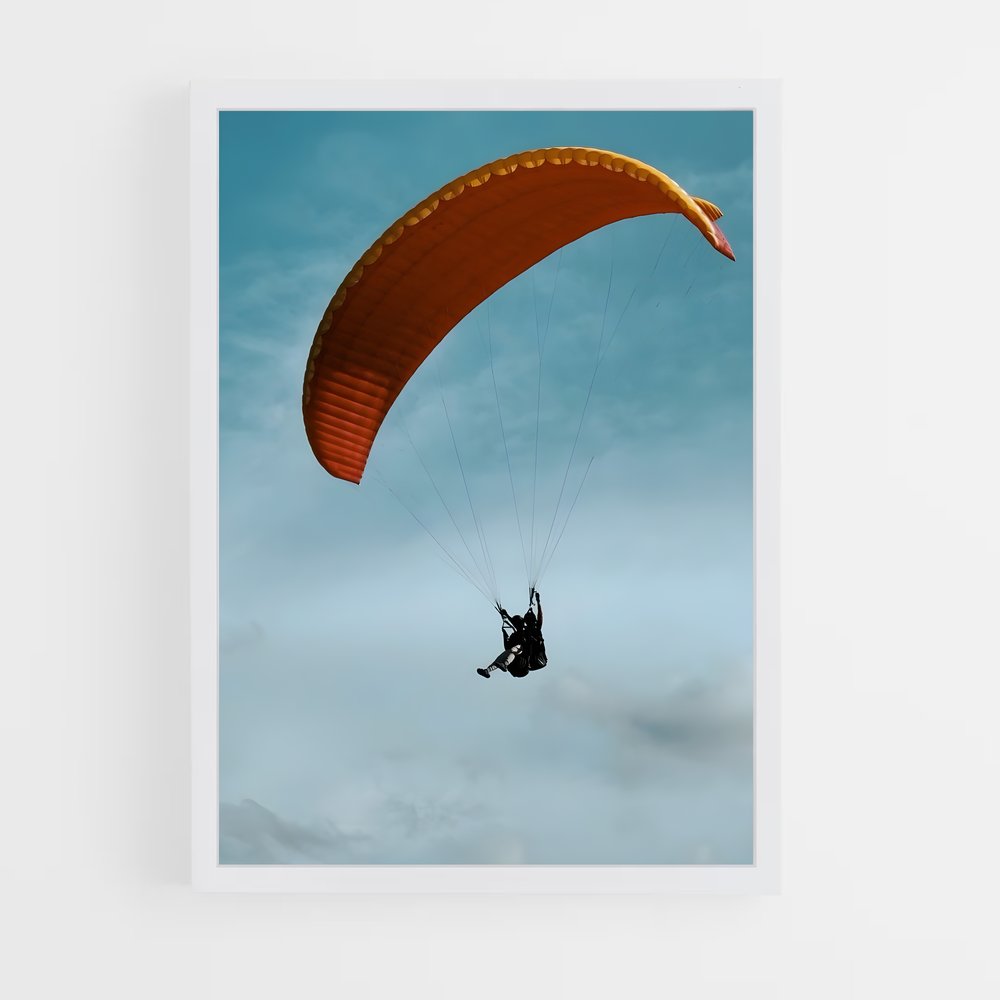 Poster Paragliding nuages – affiche Parapente (vue 3)