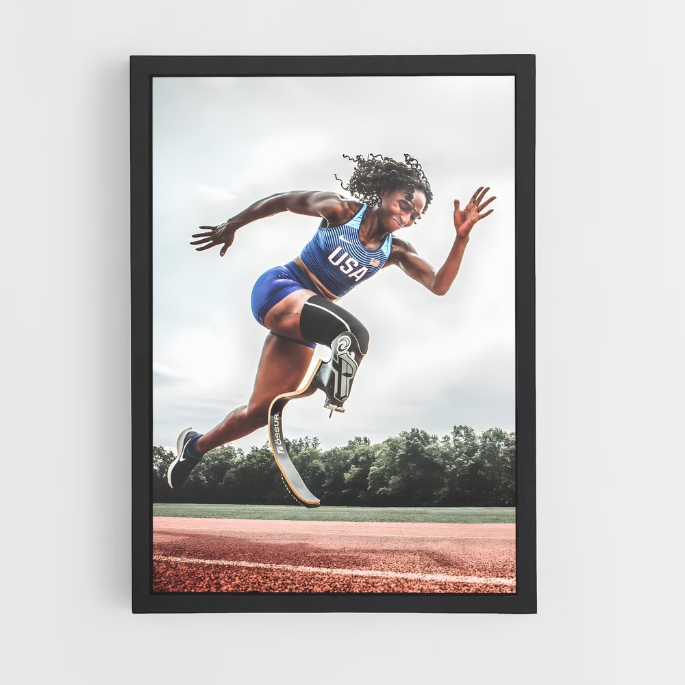 Poster En Piste pour la Victoire – affiche Jeux Olympiques (vue 2)