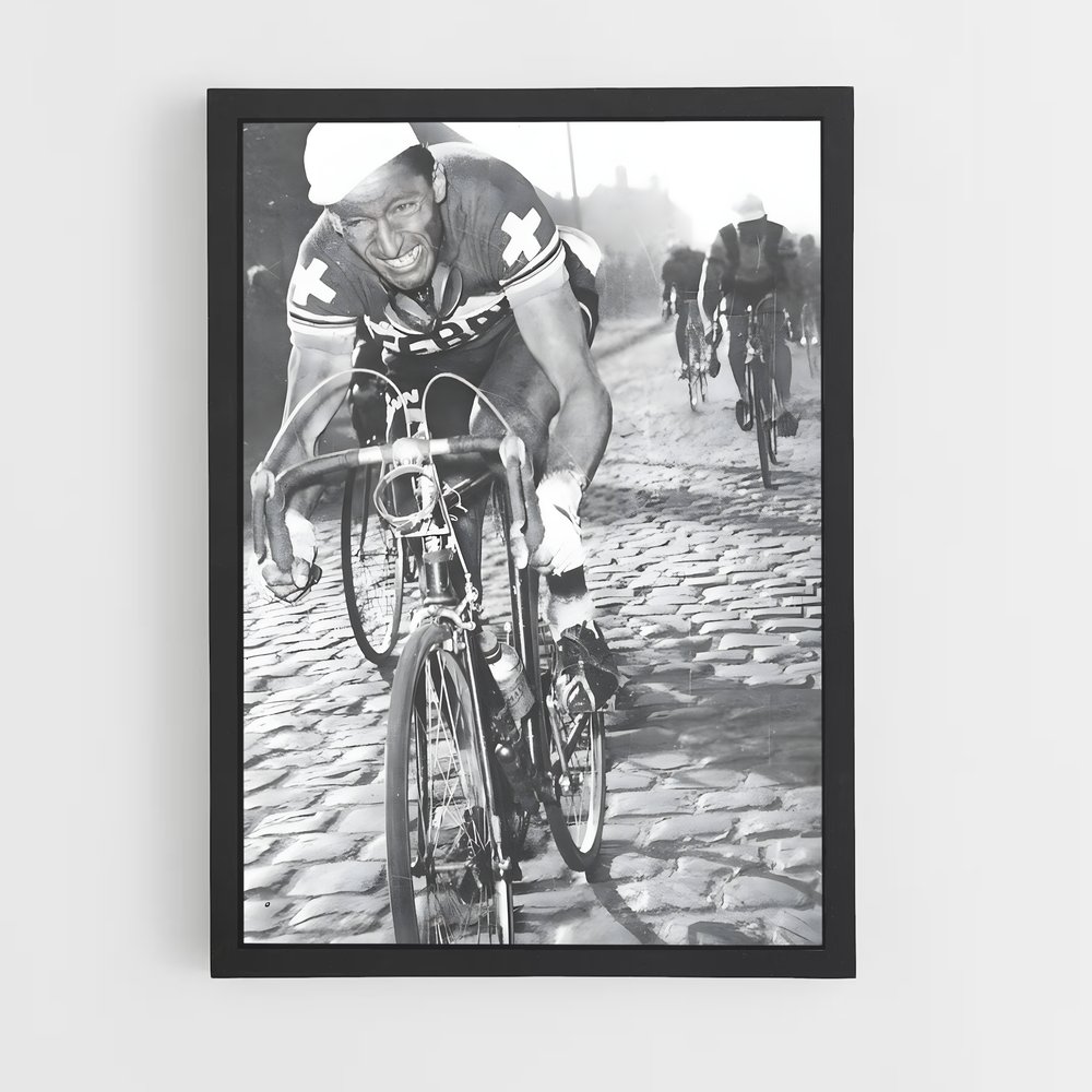 Poster La Route Pavée – affiche Cyclisme (vue 2)