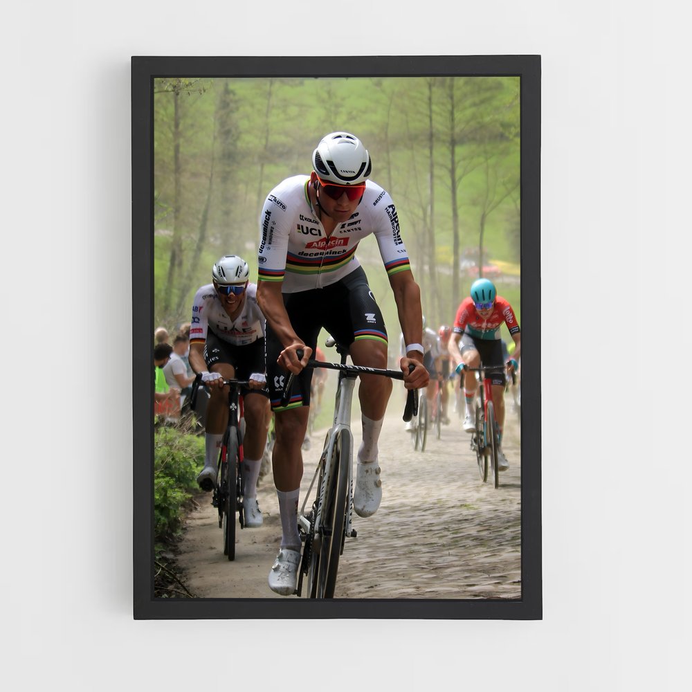 Poster route cycliste – affiche Cyclisme (vue 2)