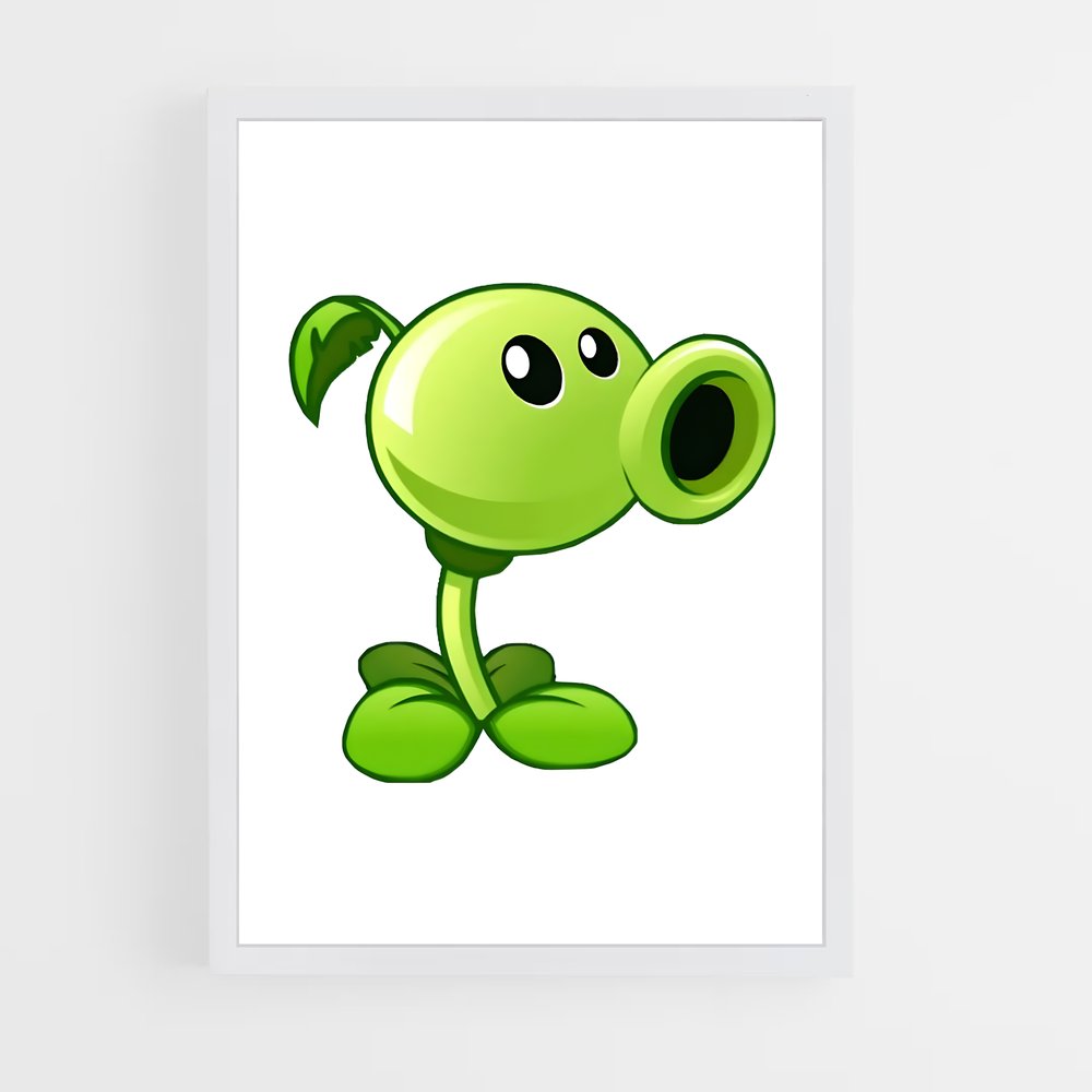 Poster Peashooter Froggy – affiche Plants vs zombies (vue 3)