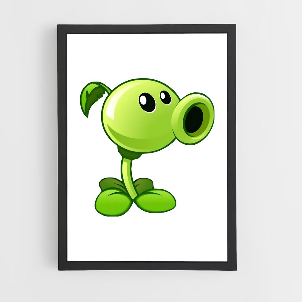 Poster Peashooter Froggy – affiche Plants vs zombies (vue 2)
