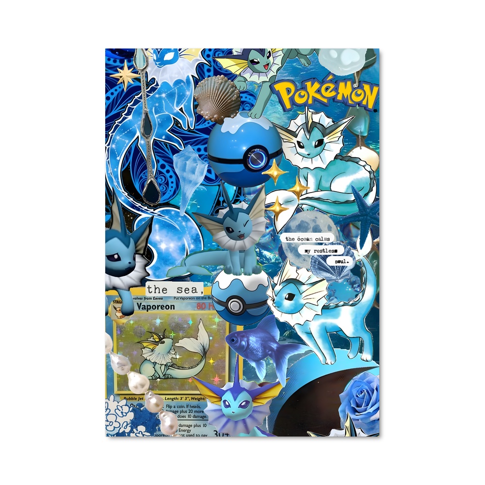 Poster Voyage Aquatique – affiche Pokemon