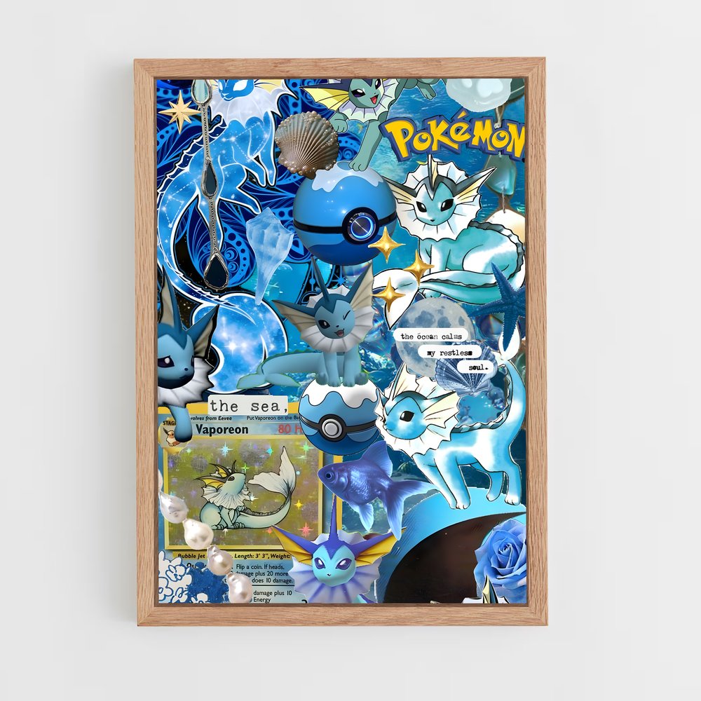 Poster Voyage Aquatique – affiche Pokemon (vue 4)
