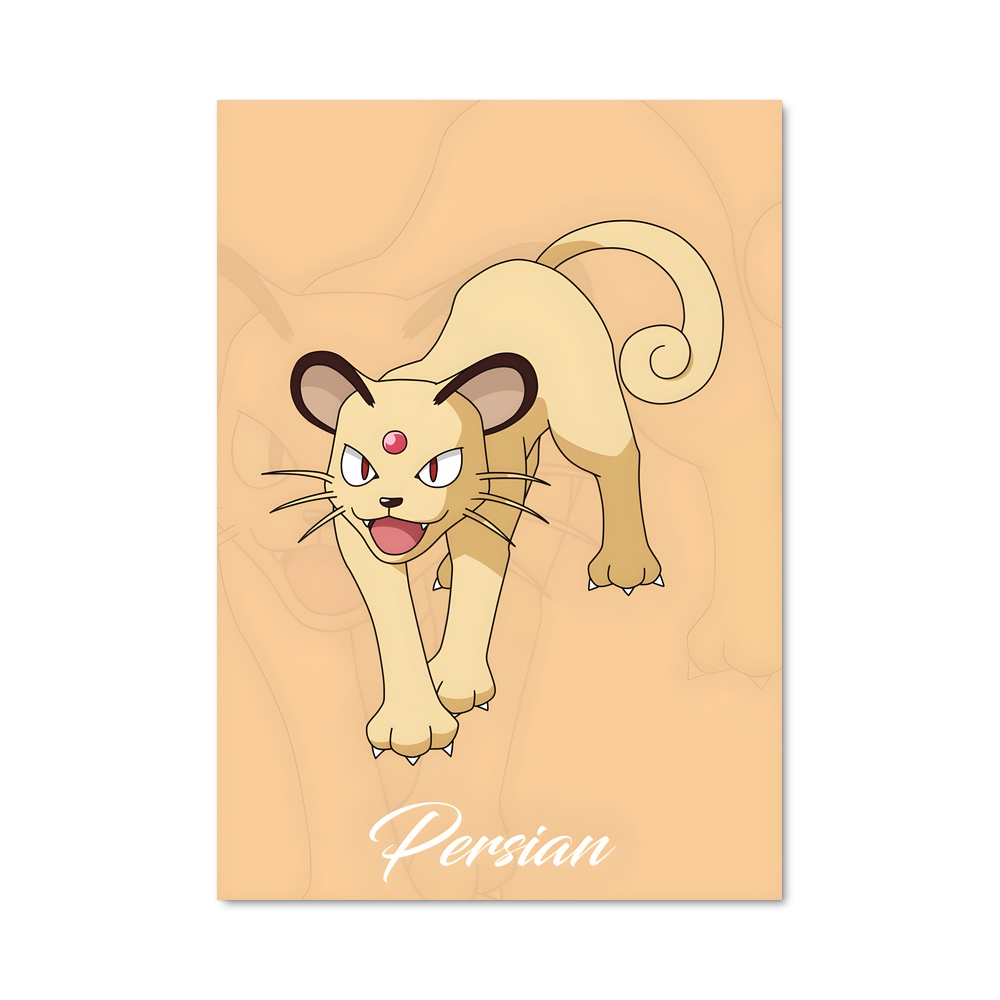 Poster Chat Pompier – affiche Pokemon