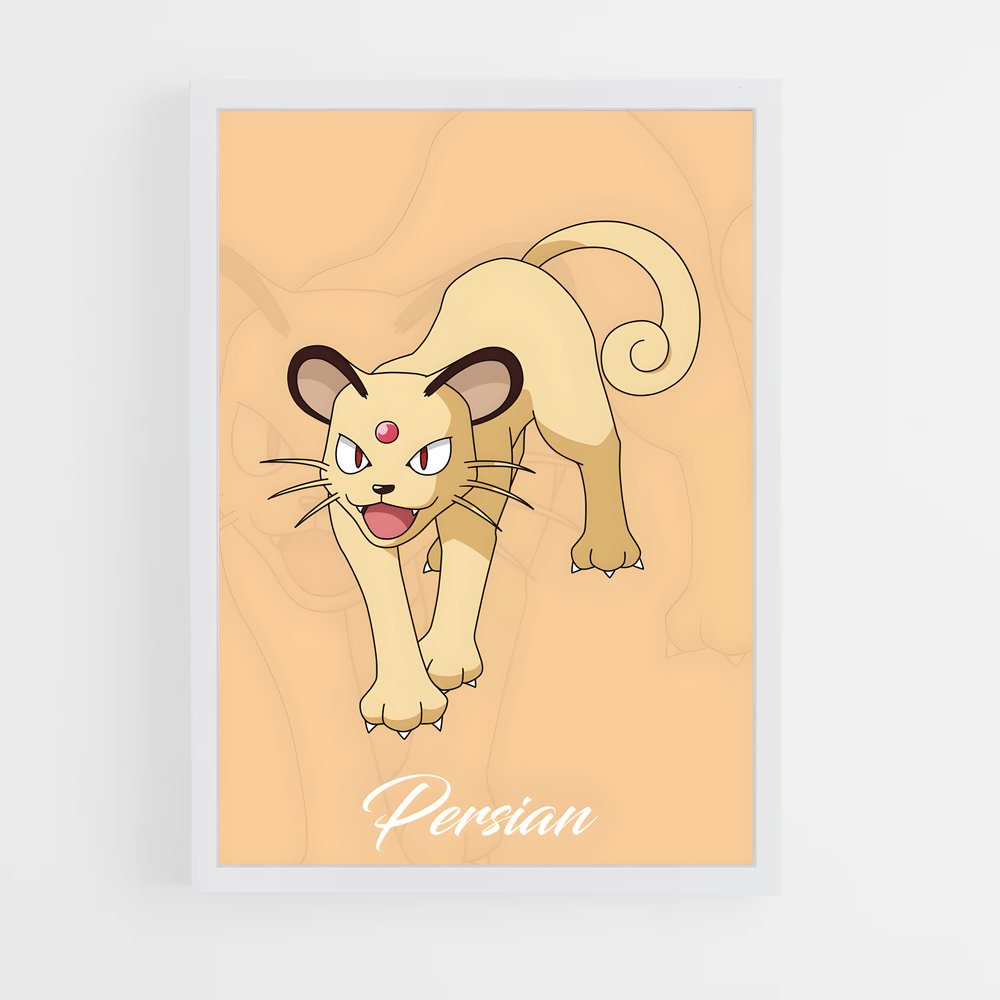 Poster Chat Pompier – affiche Pokemon (vue 3)