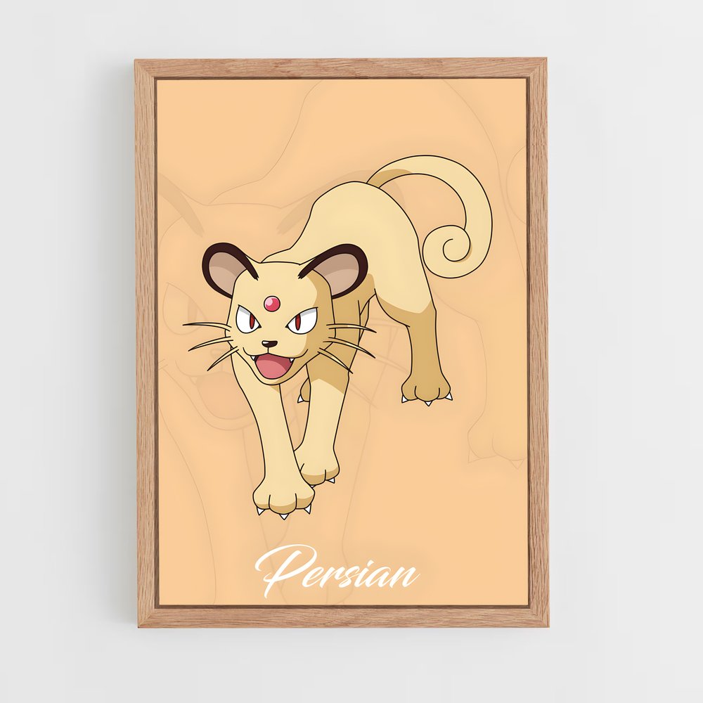 Poster Chat Pompier – affiche Pokemon (vue 4)