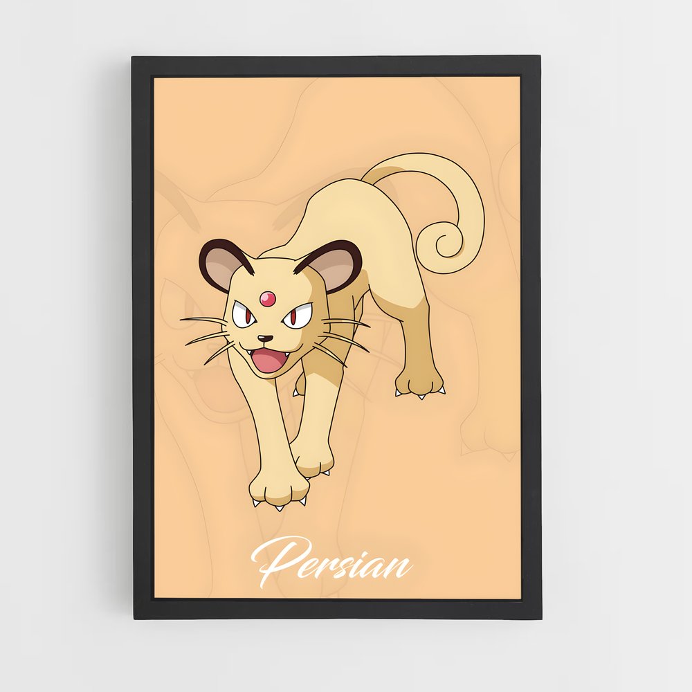 Poster Chat Pompier – affiche Pokemon (vue 2)