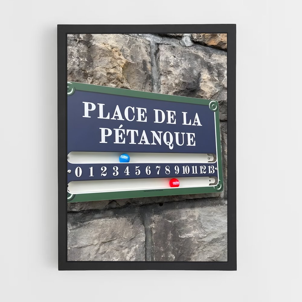 Poster Place de Pétanque (vue 2)