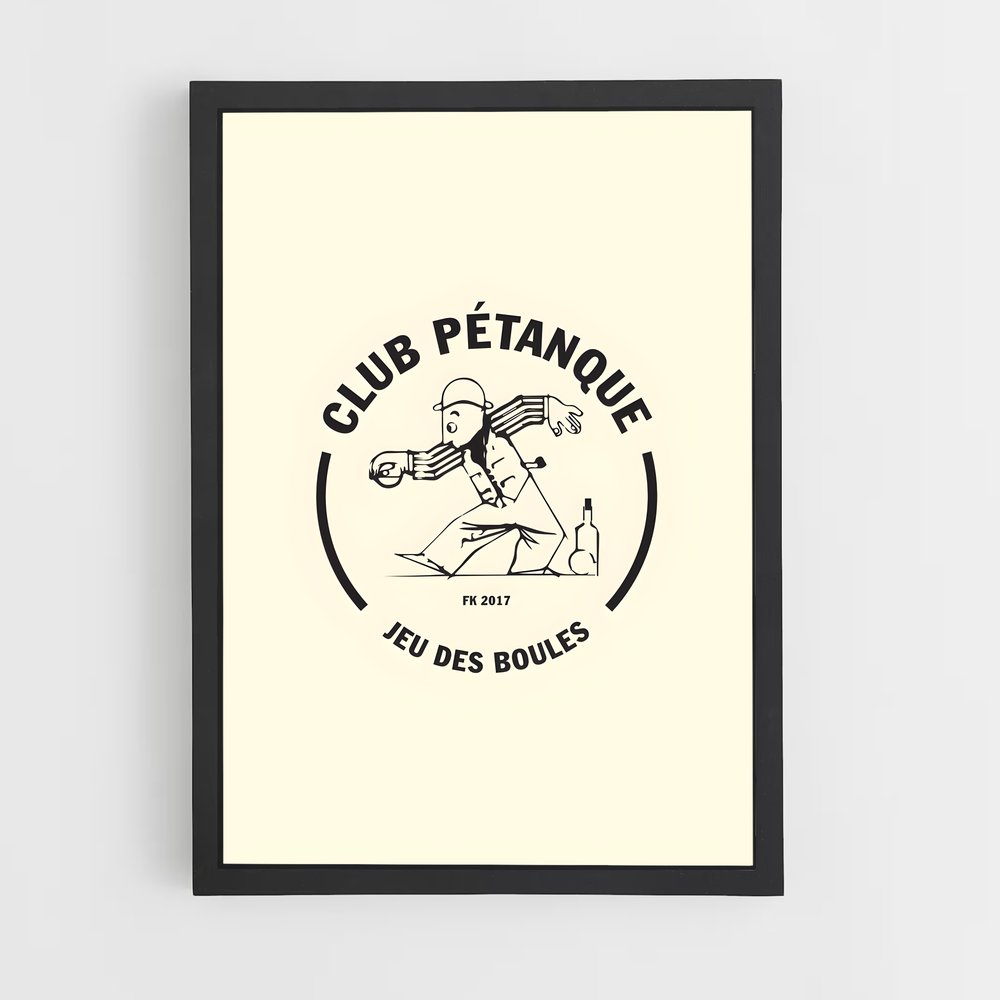 Poster Boules et Stratégie – affiche Pétanque (vue 2)