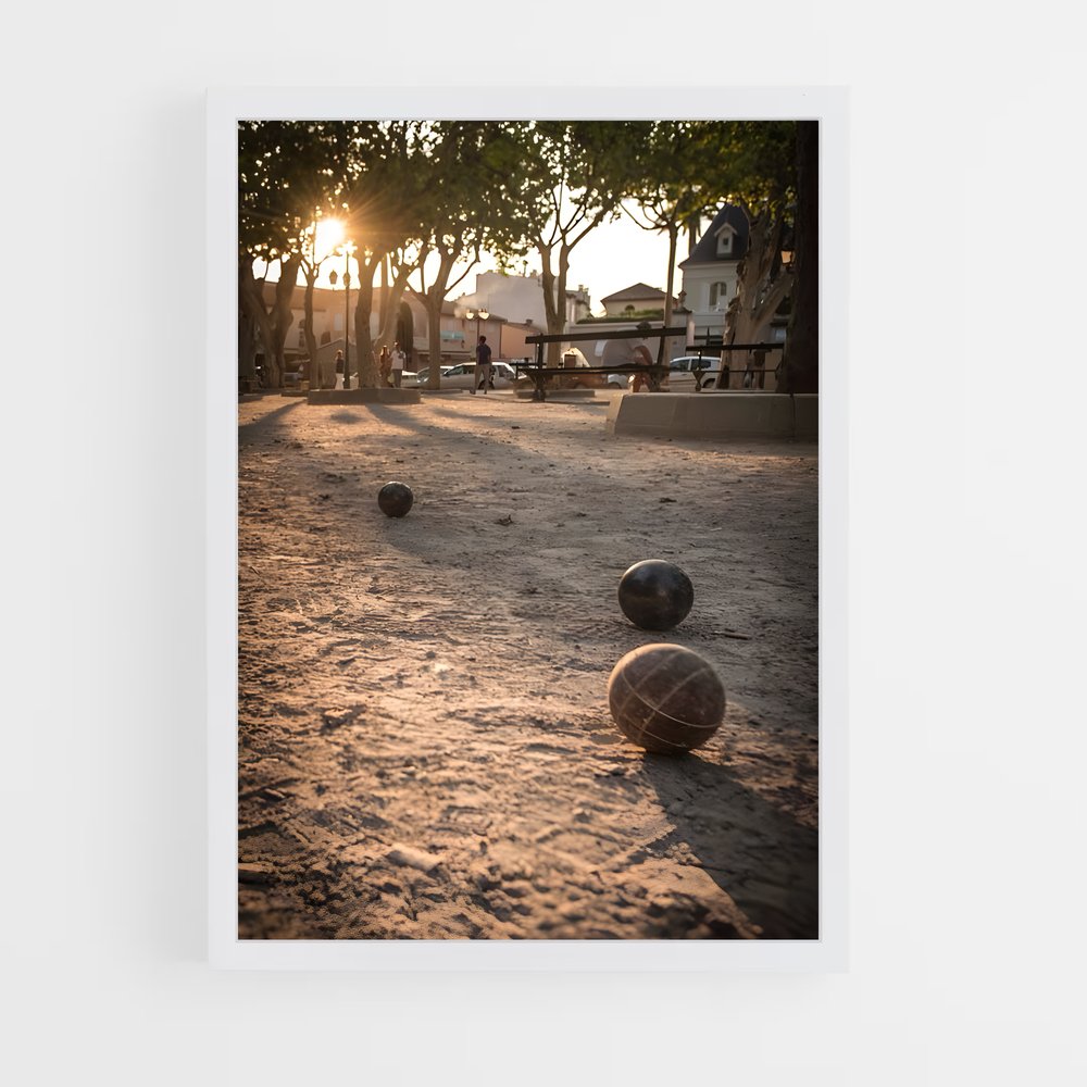 Poster Boules sous les Arbres – affiche Pétanque (vue 3)