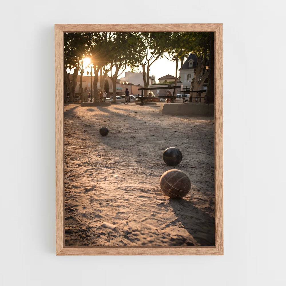 Poster Boules sous les Arbres – affiche Pétanque (vue 4)