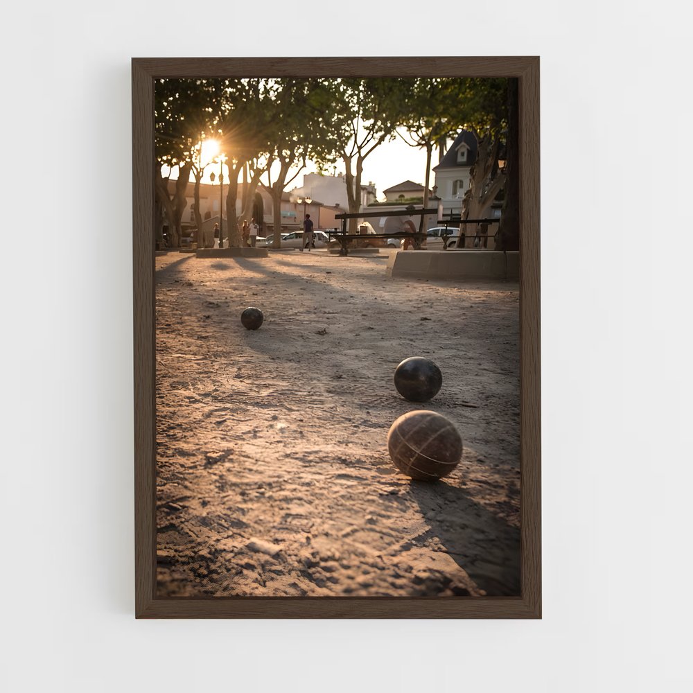 Poster Boules sous les Arbres – affiche Pétanque (vue 5)