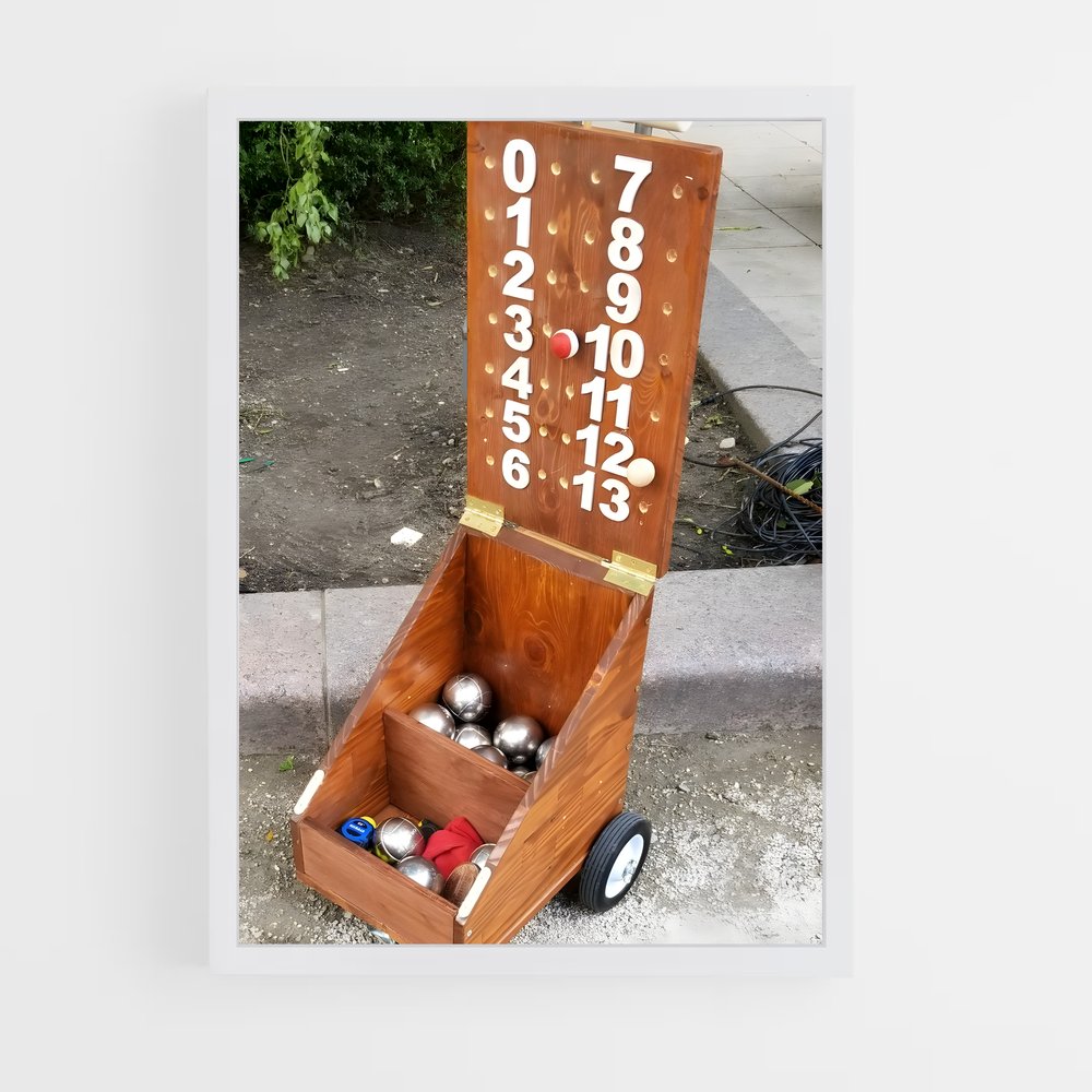 Poster La Boîte à Boules – affiche Pétanque (vue 3)
