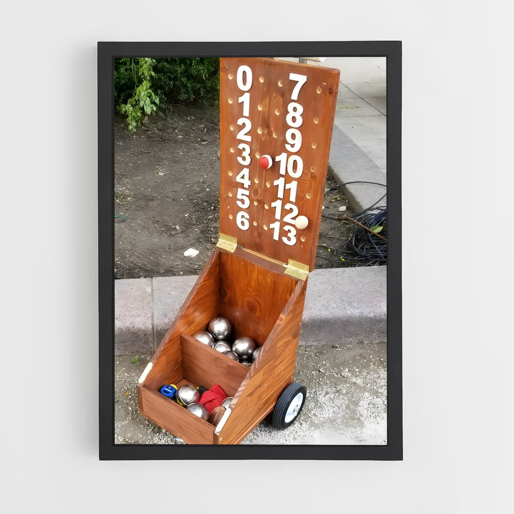 Poster La Boîte à Boules – affiche Pétanque (vue 2)