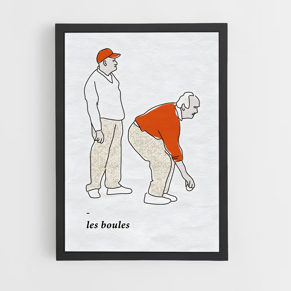 Poster Pétanque en Action (vue 2)