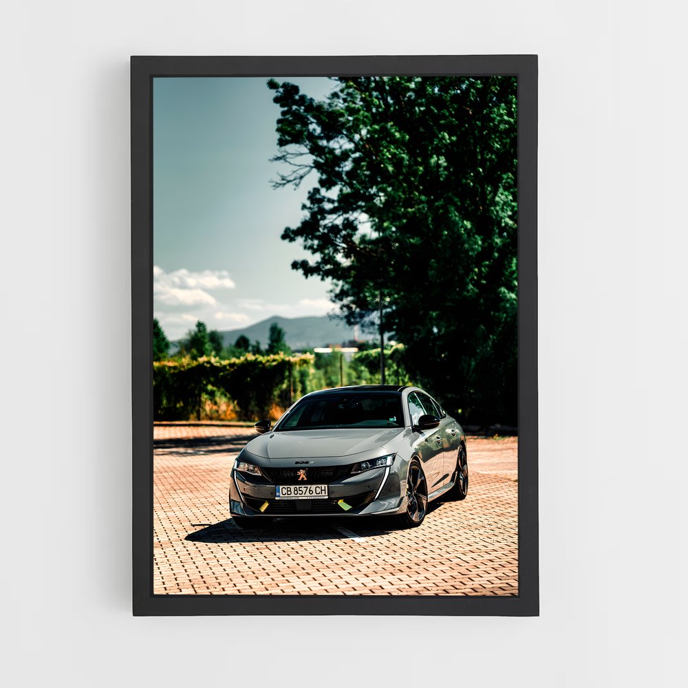 Poster Peugeot sur Brique (vue 2)