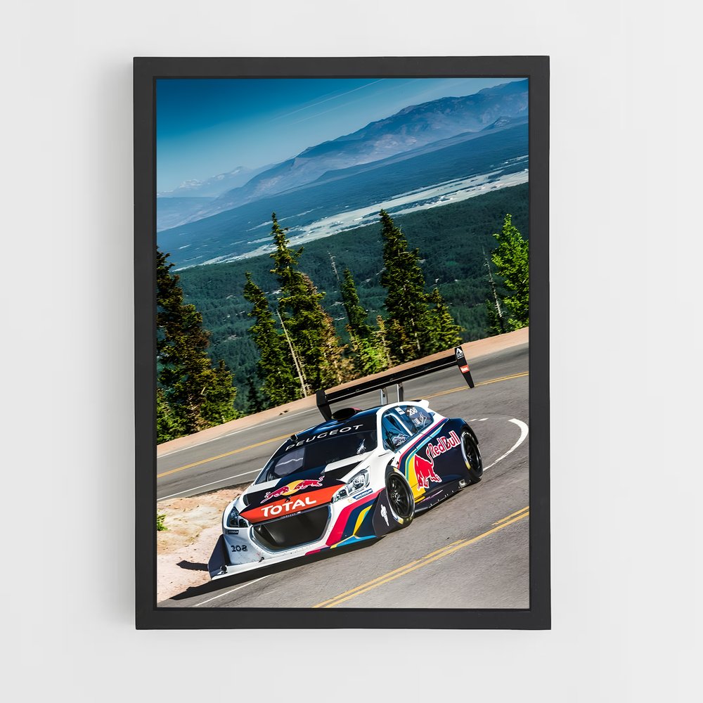 Poster Virage Montagnard – affiche Peugeot (vue 2)