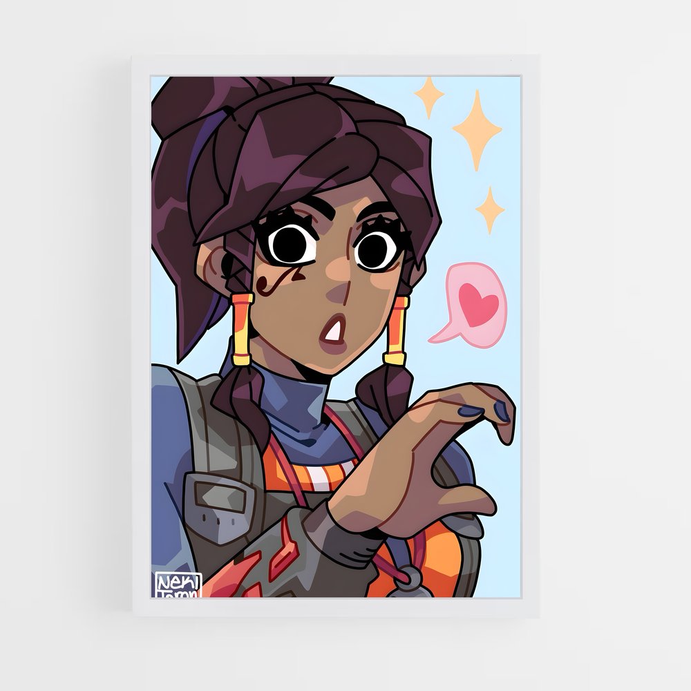 Poster Pharah cœur – affiche Overwatch (vue 3)