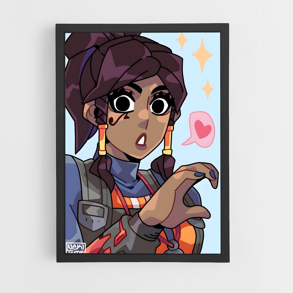 Poster Pharah cœur – affiche Overwatch (vue 2)