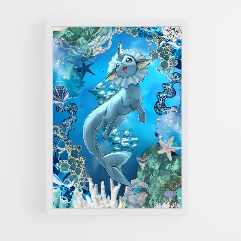 Poster Phione Échappée – affiche Pokemon (vue 3)