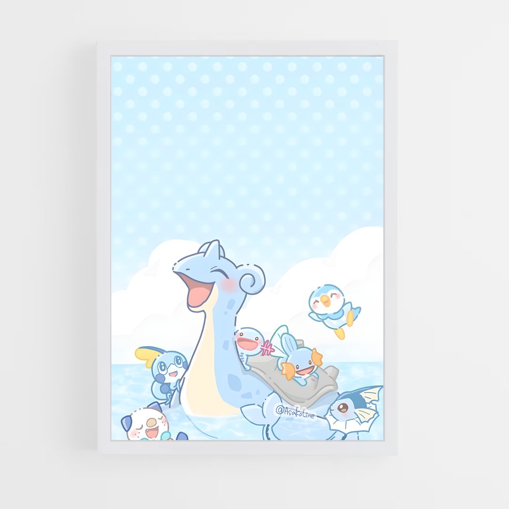 Poster Amis Marins – affiche Pokemon (vue 3)
