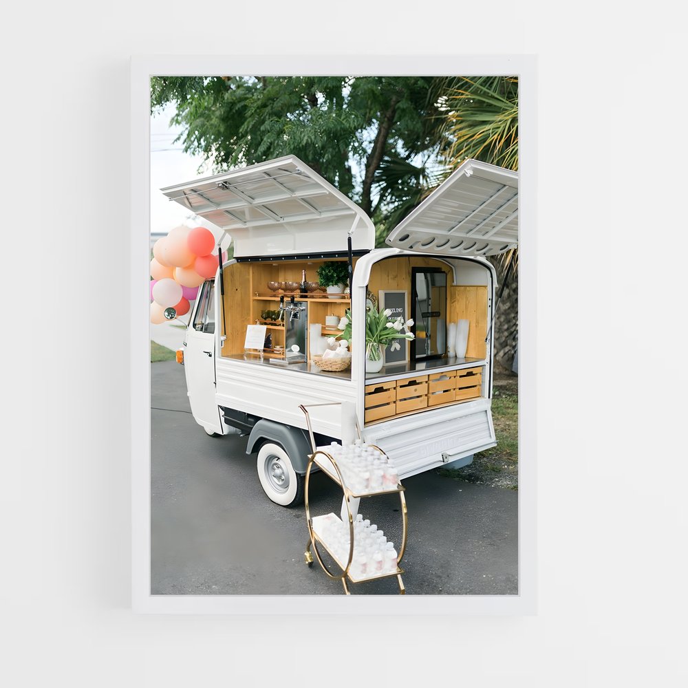 Poster Food Truck Festif – affiche Piaggio (vue 3)
