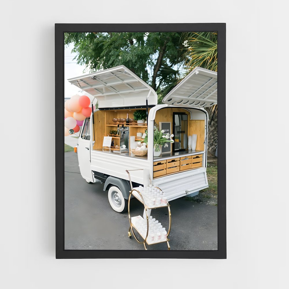 Poster Food Truck Festif – affiche Piaggio (vue 2)