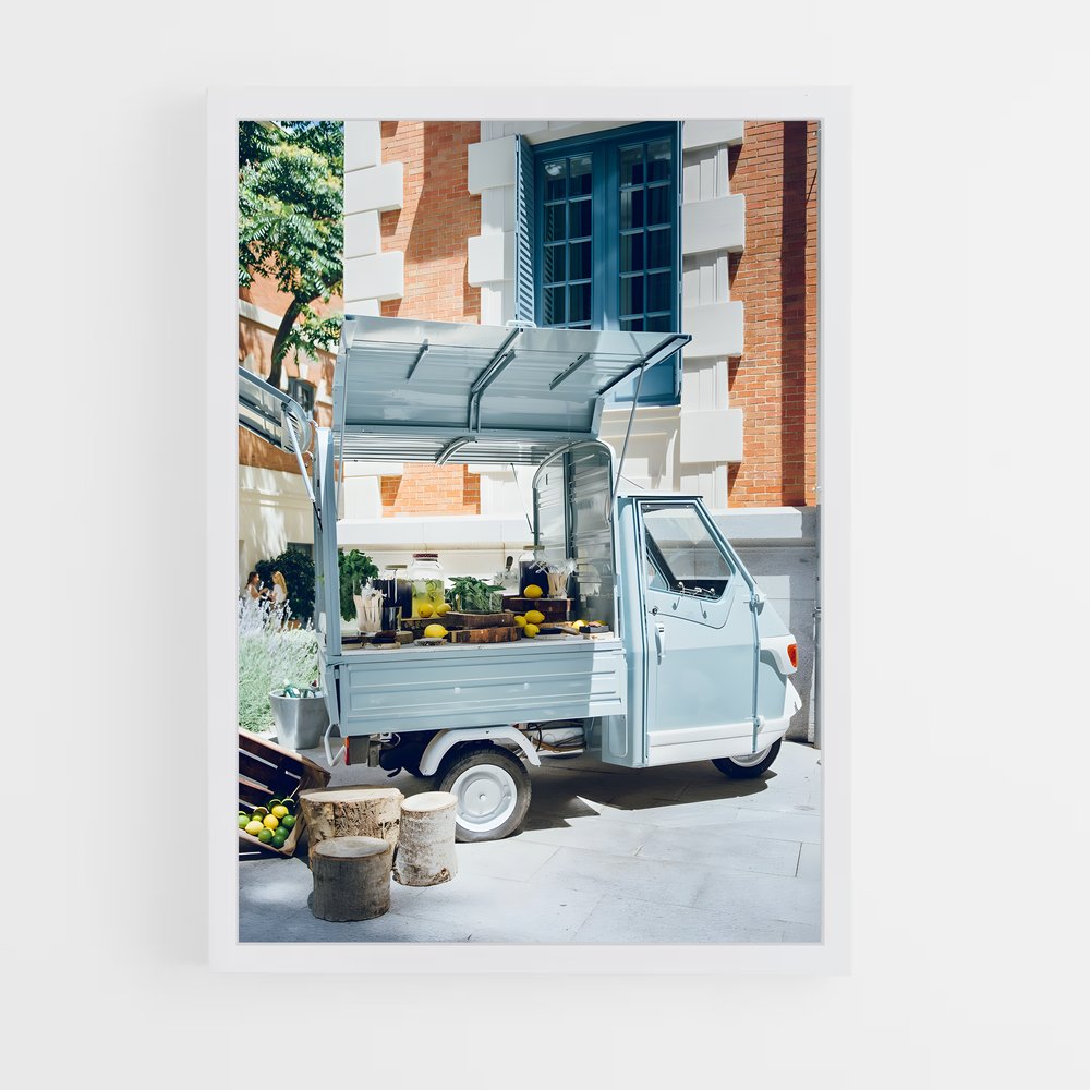 Poster Camion Bleu – affiche Piaggio (vue 3)