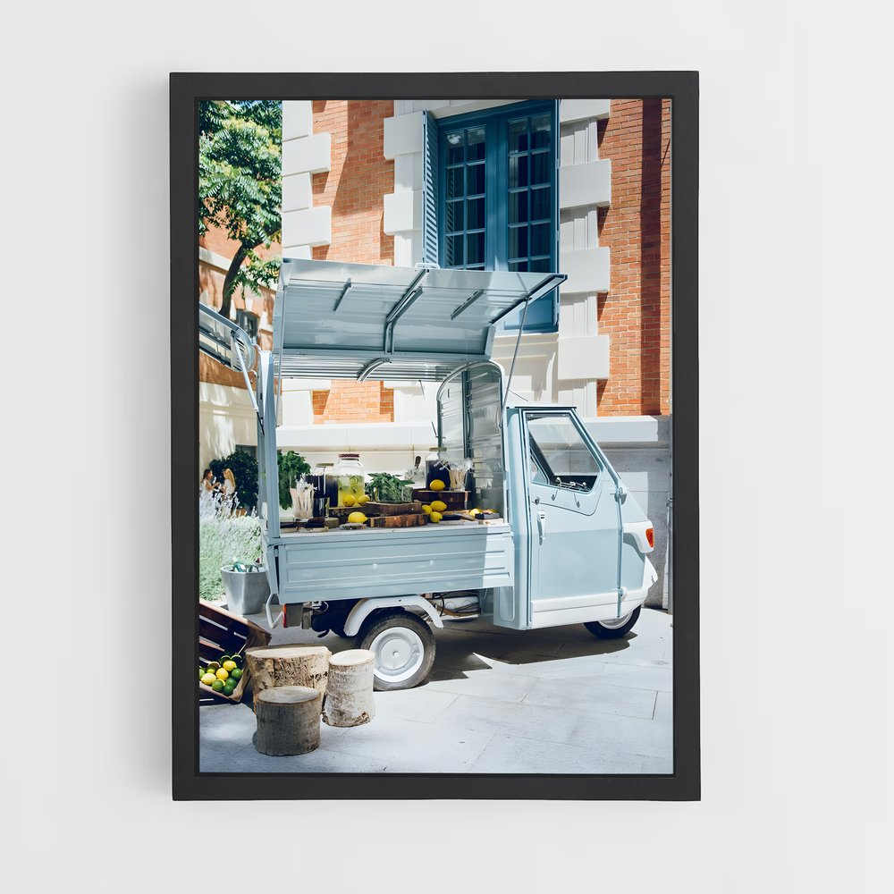 Poster Camion Bleu – affiche Piaggio (vue 2)