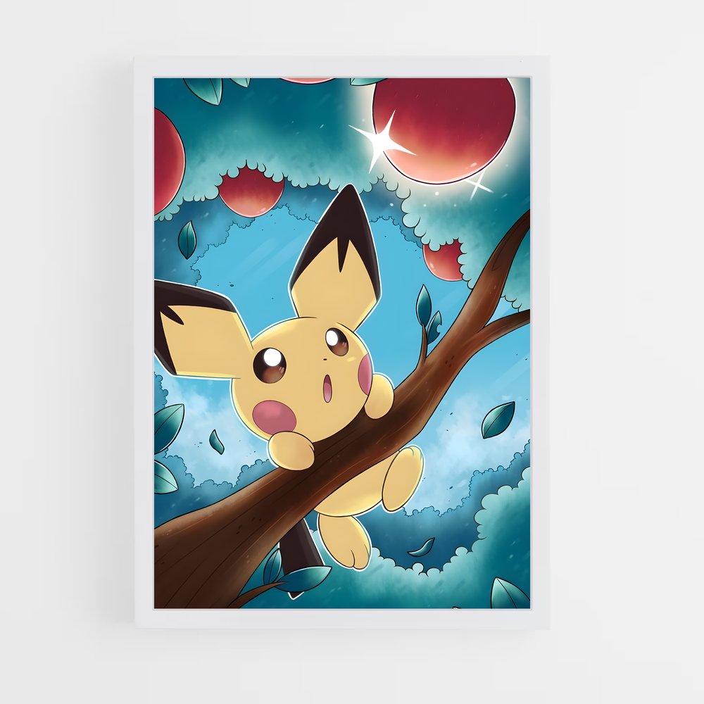 Poster Pichu en Fête – affiche Pokemon (vue 3)