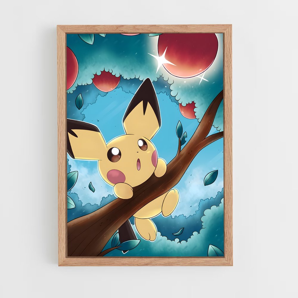 Poster Pichu en Fête – affiche Pokemon (vue 4)