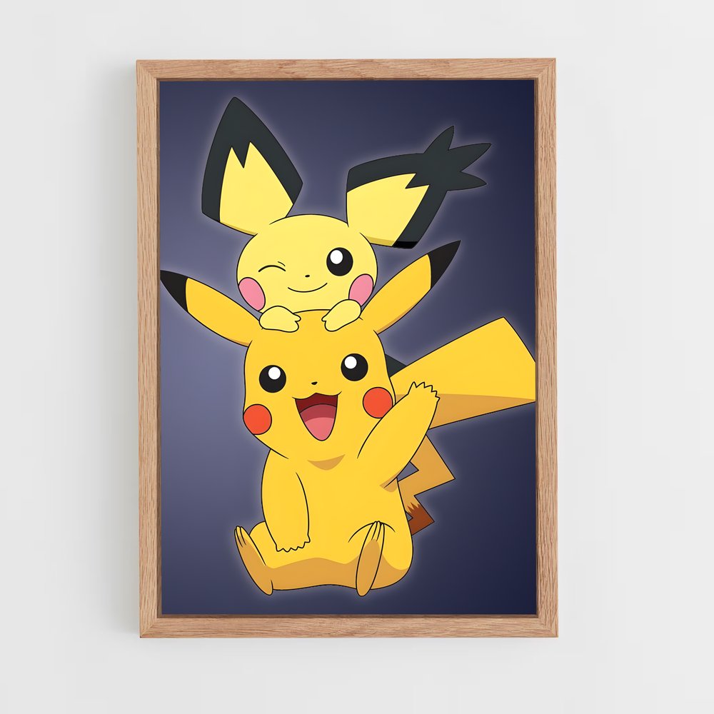 Poster Pichu Pio Pio – affiche Pokemon (vue 4)
