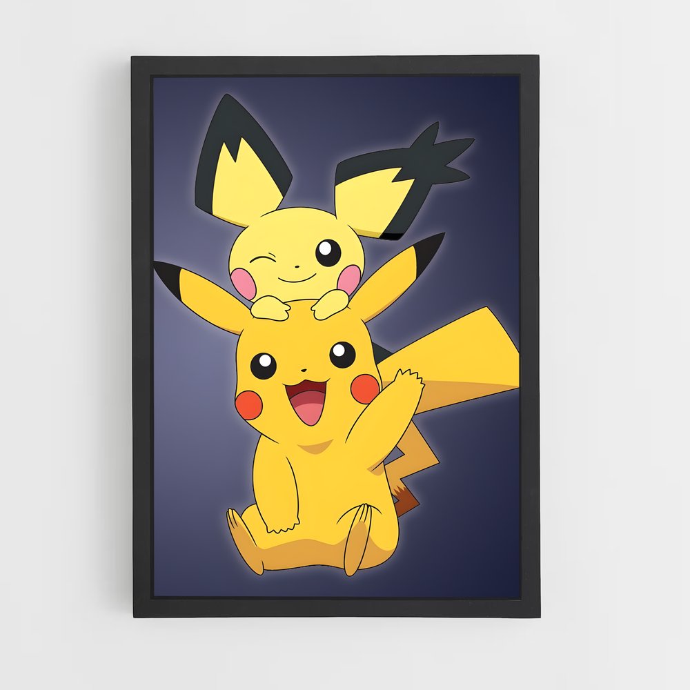 Poster Pichu Pio Pio – affiche Pokemon (vue 2)