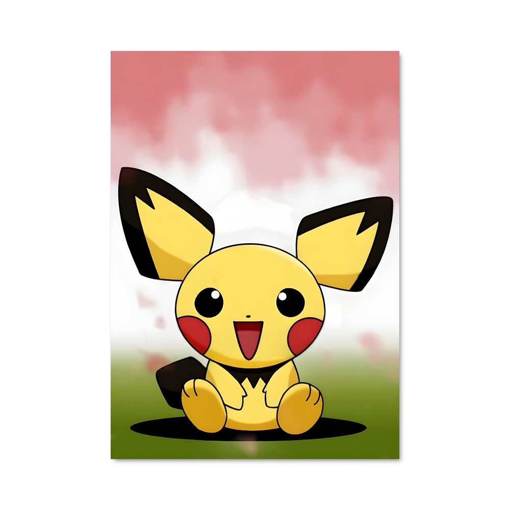 Poster Pichu Joyeux – affiche Pokemon