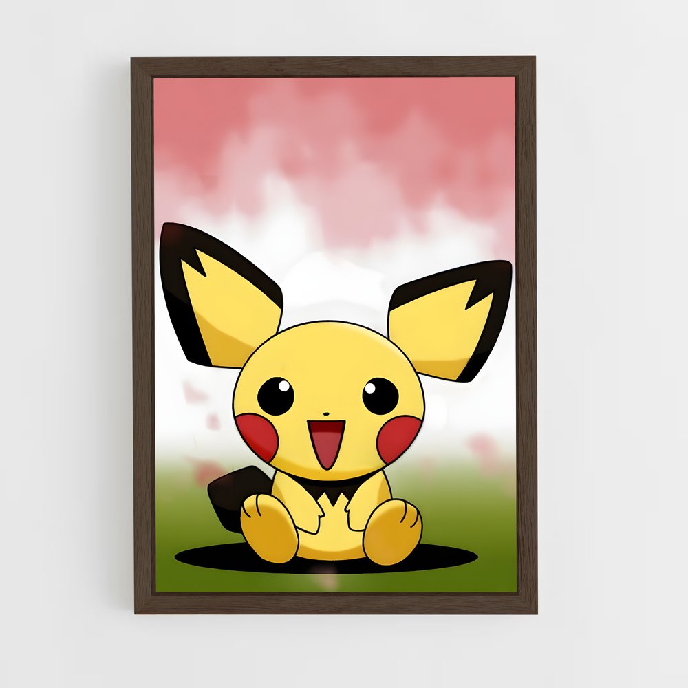 Poster Pichu Joyeux – affiche Pokemon (vue 5)