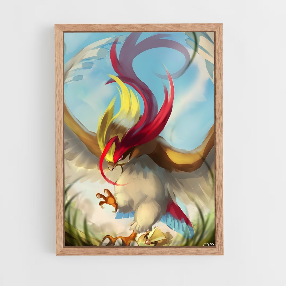 Poster Pidgeot en Vol – affiche Pokemon (vue 4)