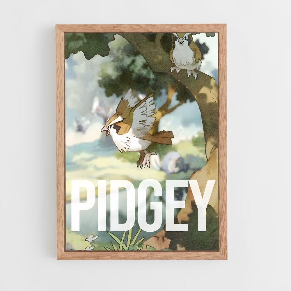 Poster Pidgey Perché – affiche Pokemon (vue 4)