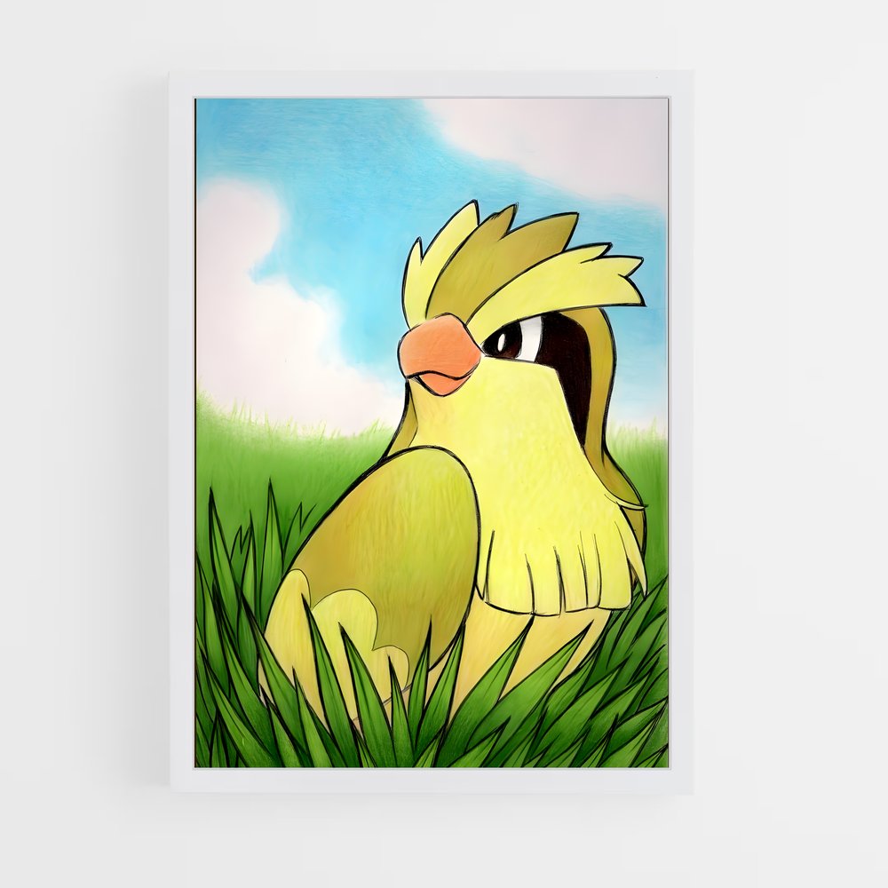 Poster Pidgey au Sol – affiche Pokemon (vue 3)