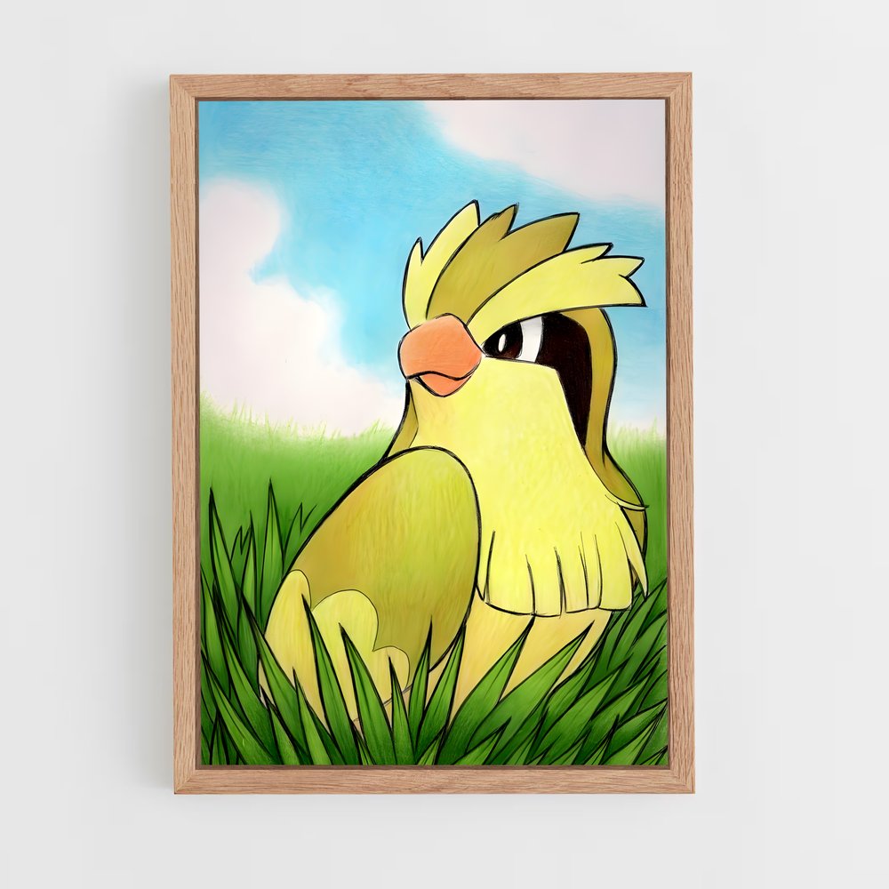 Poster Pidgey au Sol – affiche Pokemon (vue 4)