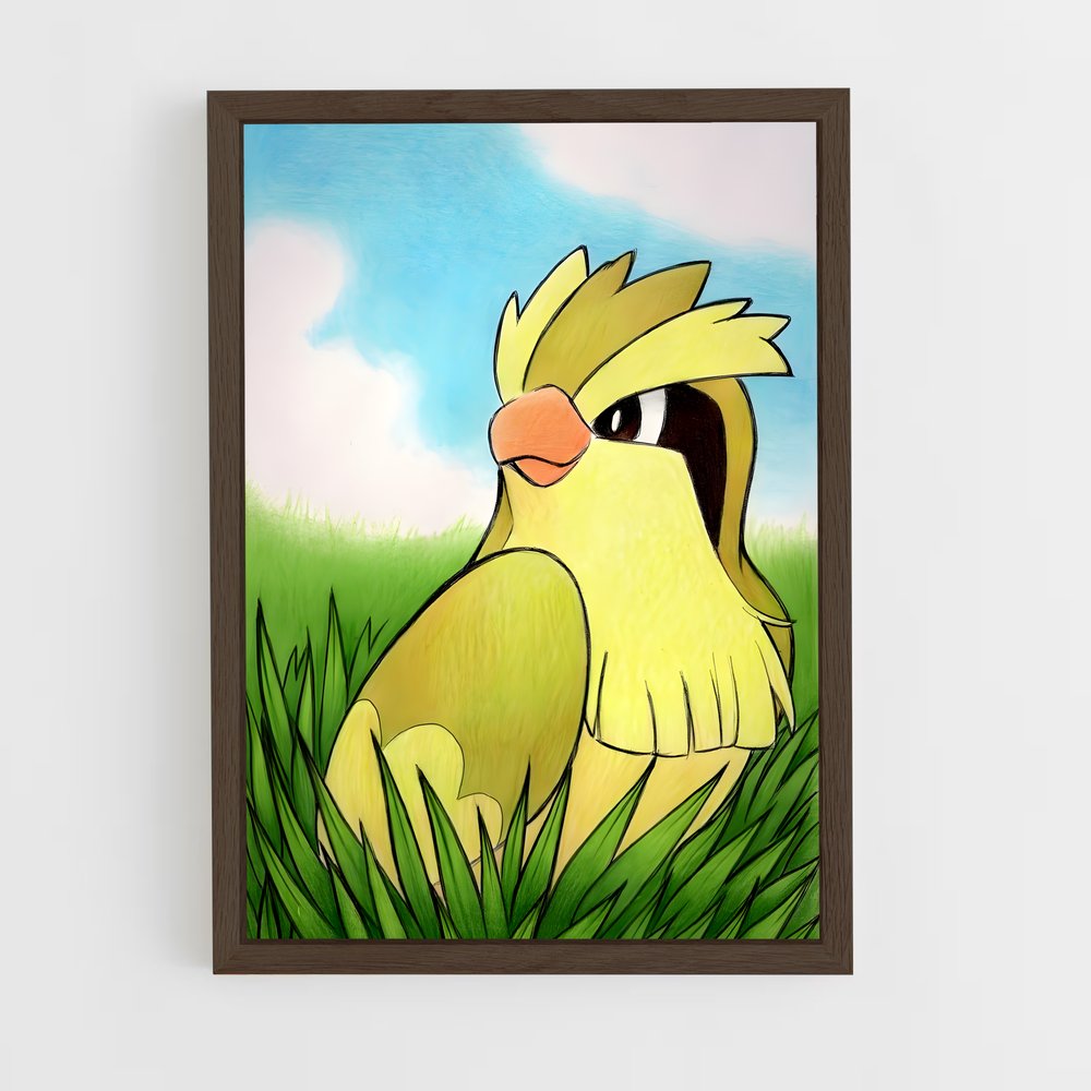 Poster Pidgey au Sol – affiche Pokemon (vue 5)