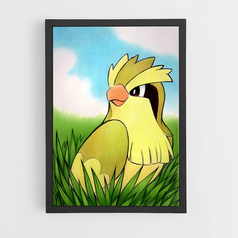Poster Pidgey au Sol – affiche Pokemon (vue 2)